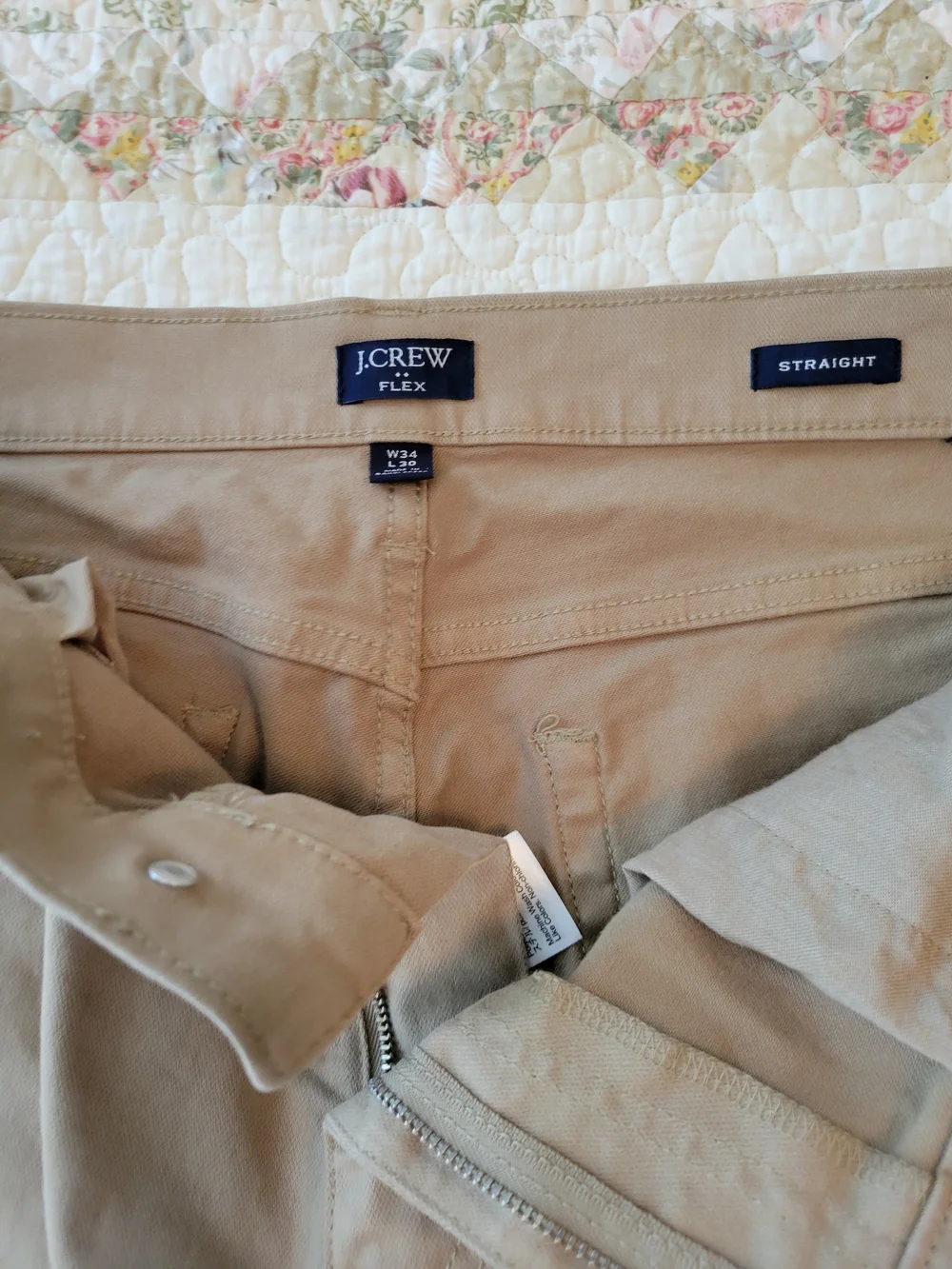 J.Crew Men's Straight Fit Khaki Pants - 34Wx30L